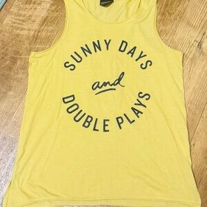 Vibrant Yellow Graphic Tank Top